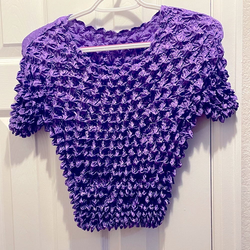 Purple Textured Short Sleeve Top. New

Never worn - Picture 2 of 5
